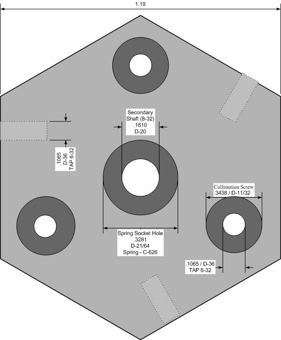 Large Curved Vane Spider for 8 to 14 inch Telescopes